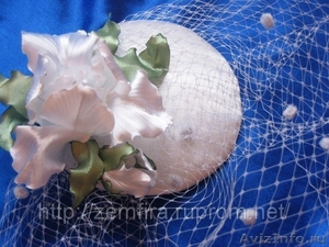 свадебные шляпки-таблетки, цветы из ткани - Изображение #2, Объявление #134311