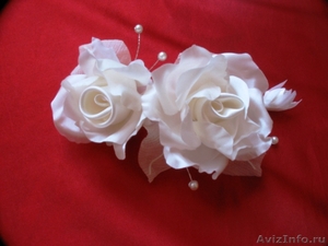 свадебные шляпки-таблетки, цветы из ткани - Изображение #1, Объявление #134311